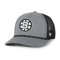 NHL Gray Boston Bruins '47 Carbon Rope Trucker Adjustable Hat