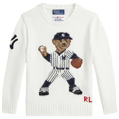 MLB Yankees Polo Ralph Lauren Preschool  Bear Pullover Sweater