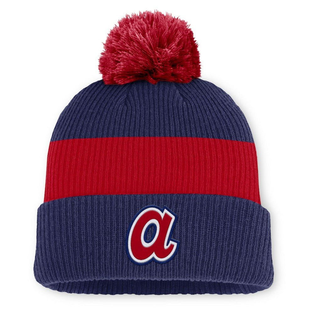MLB Atlanta Braves Nike Cooperstown Collection Peak Standard Cuffed Knit Hat with Pom