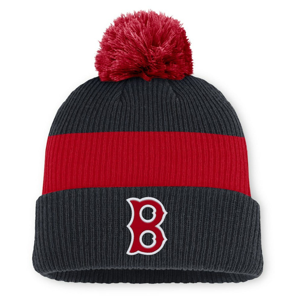 MLB Boston Red Sox Nike Cooperstown Collection Peak Standard Cuffed Knit Hat with Pom