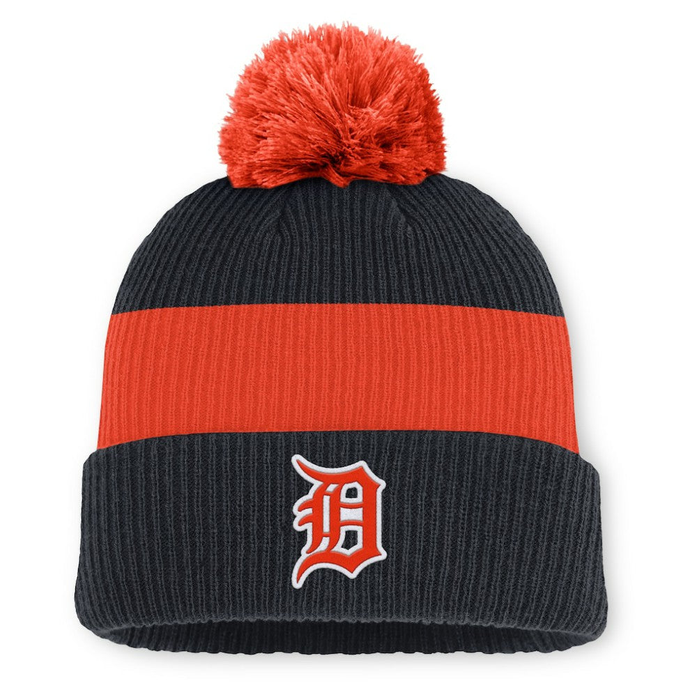 MLB Detroit Tigers Nike Cooperstown Collection Peak Standard Cuffed Knit Hat with Pom