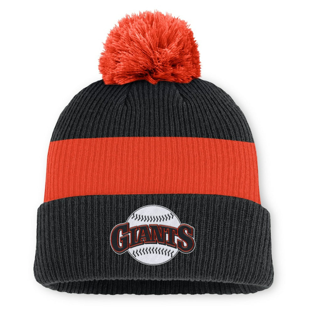 MLB San Francisco Giants Nike Cooperstown Collection Peak Standard Cuffed Knit Hat with Pom