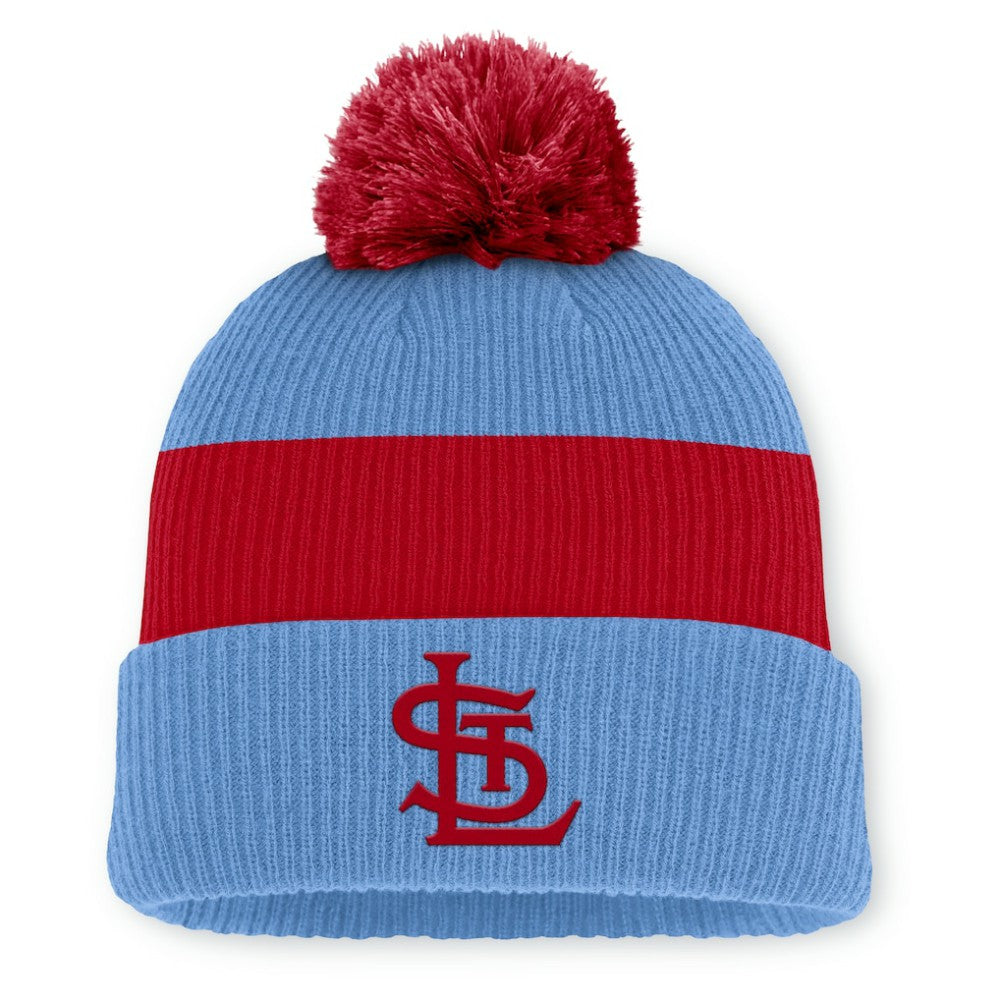 MLB St. Louis Cardinals Nike Cooperstown Collection Peak Standard Cuffed Knit Hat with Pom