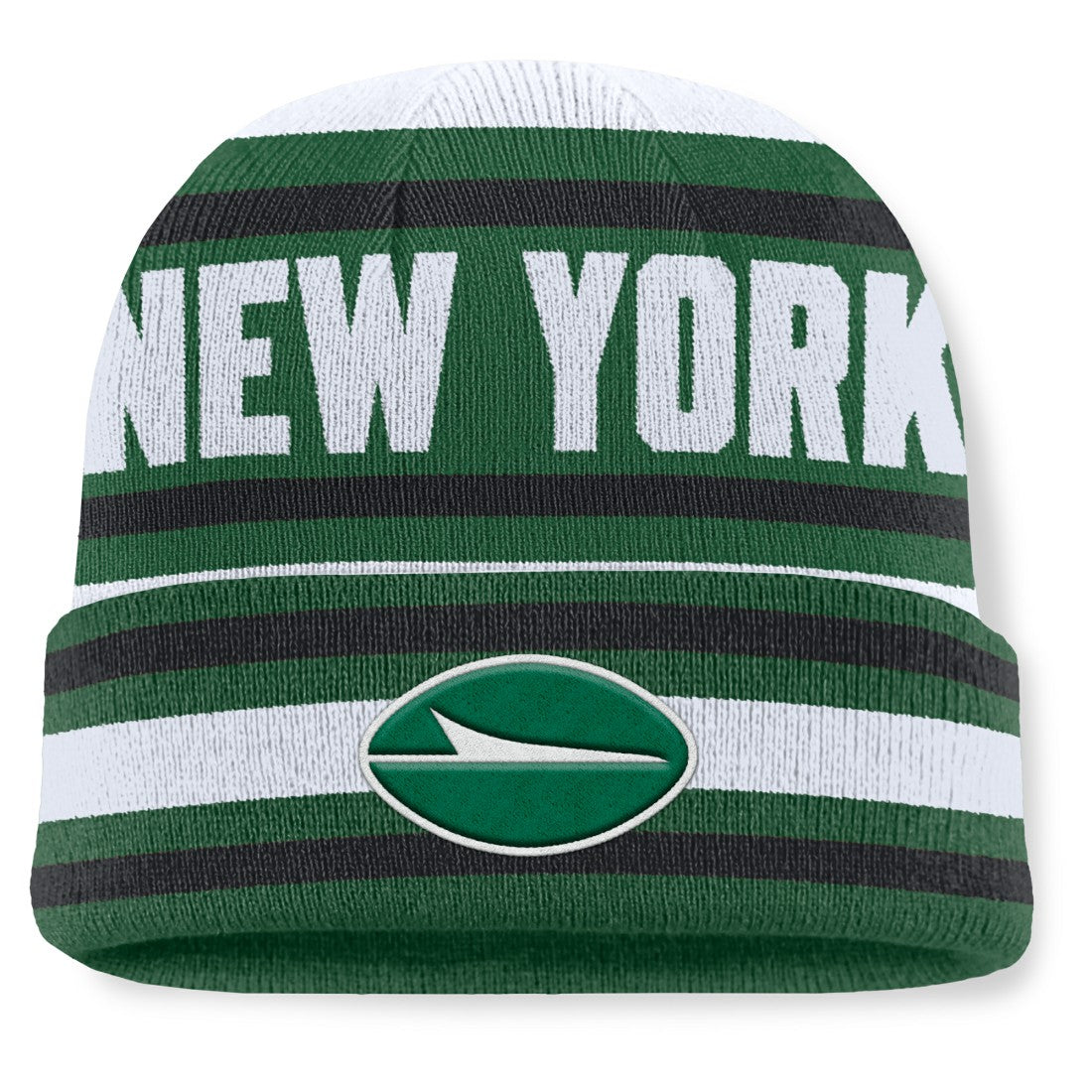 Center Cuffed Knit Hat - New York Jets