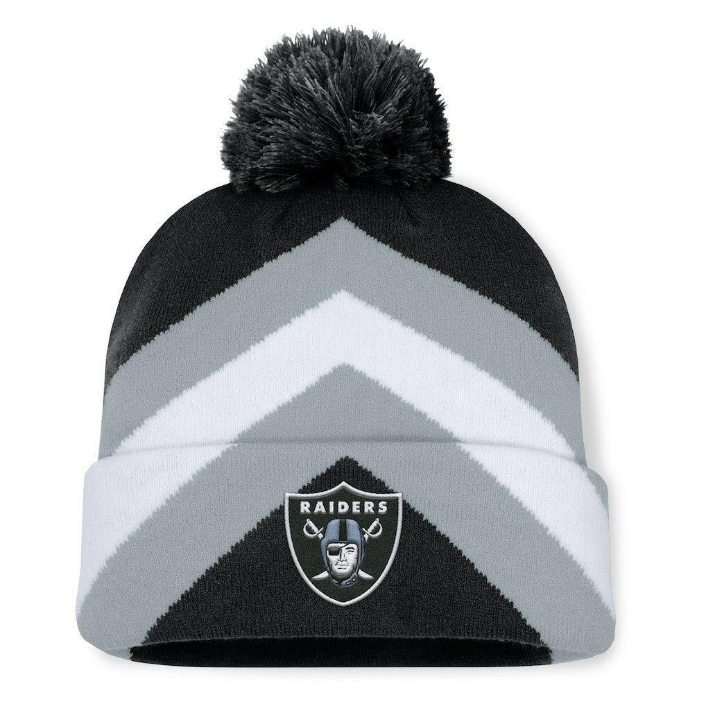 Women's Cornerback Cuffed Knit Hat with Pom - Las Vegas Raiders