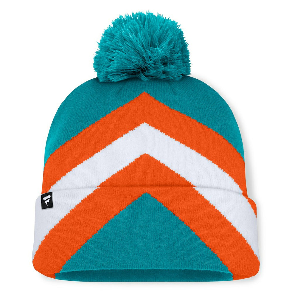 Women's Cornerback Cuffed Knit Hat with Pom - Miami Dolphins
