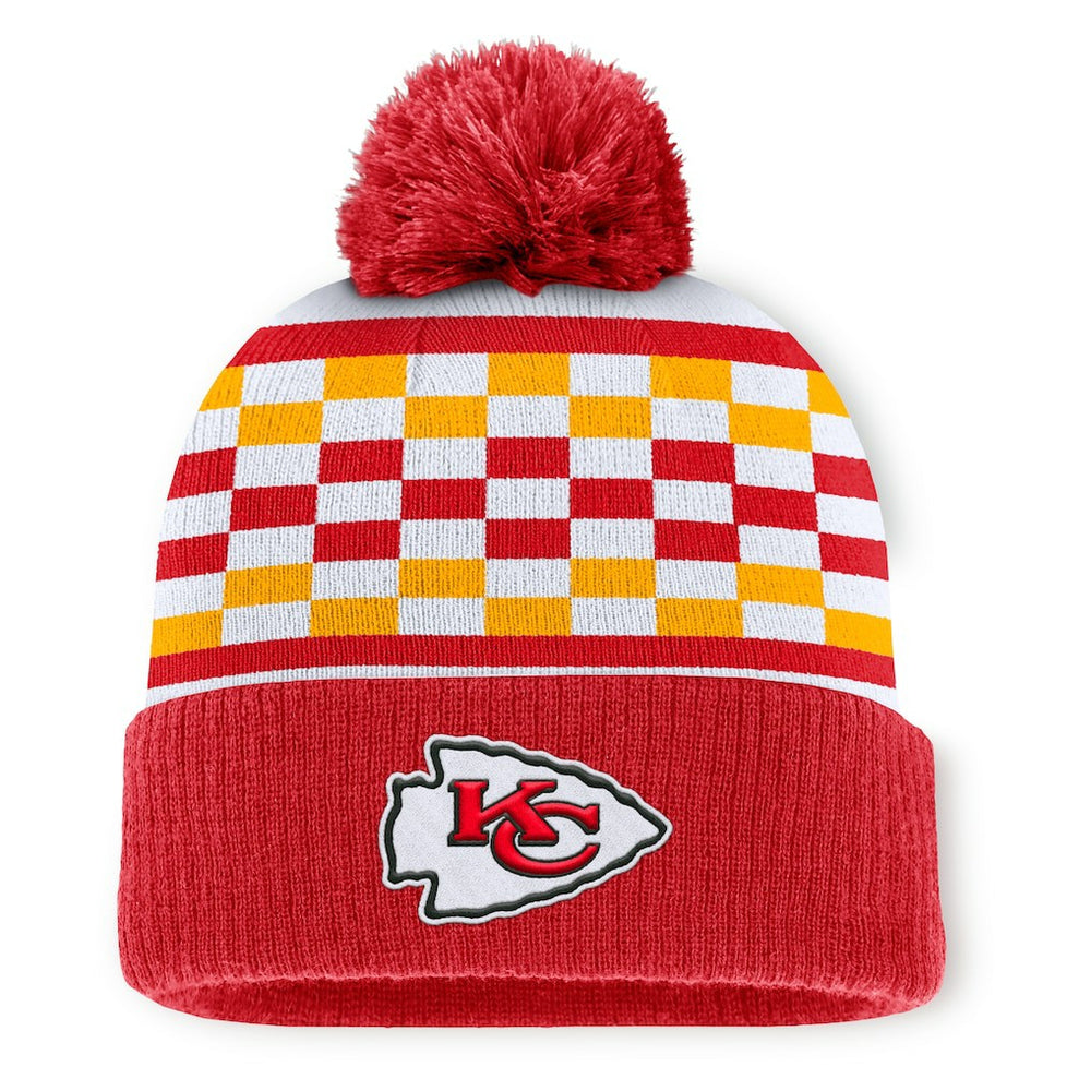 Women's End Zone Cuffed Knit Hat with Pom - Kansas City Chiefs