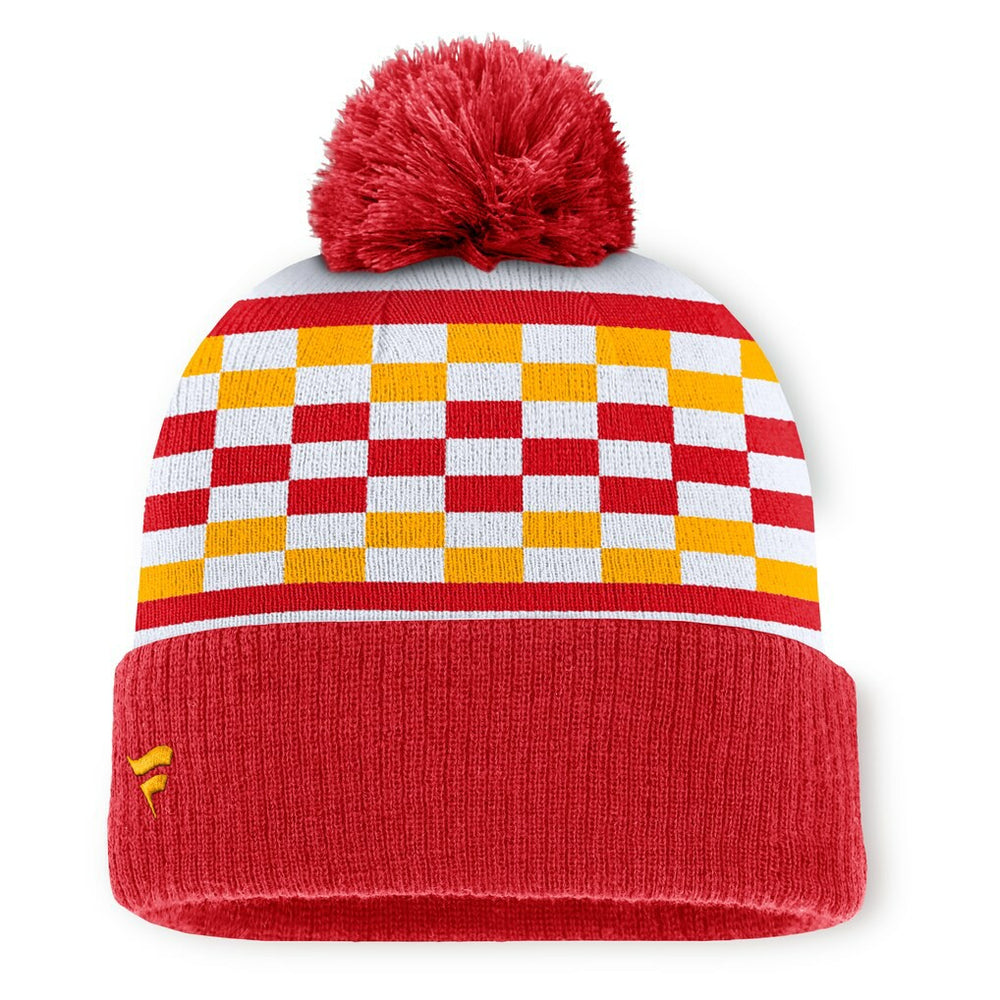 Women's End Zone Cuffed Knit Hat with Pom - Kansas City Chiefs