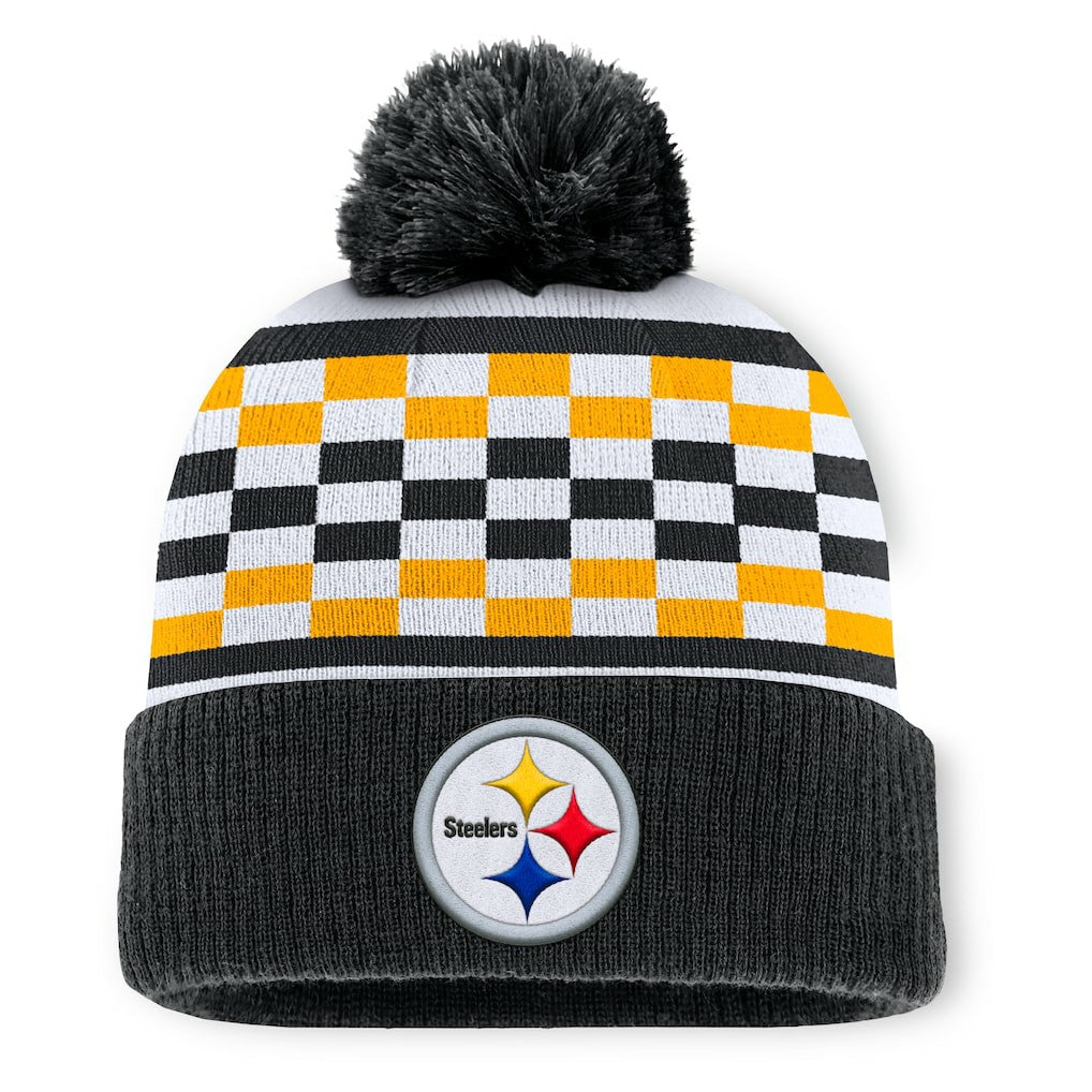 Women's End Zone Cuffed Knit Hat with Pom - Pittsburgh Steelers