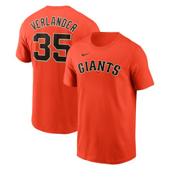 MLB Justin Verlander San Francisco Giants Nike Fuse Name & Number T-Shirt