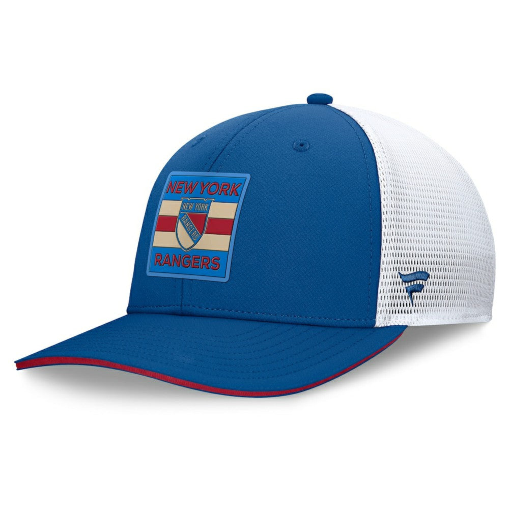 NHL Blue/White New York Rangers Fanatics Centennial Authentic Pro Structured Trucker Adjustable Hat