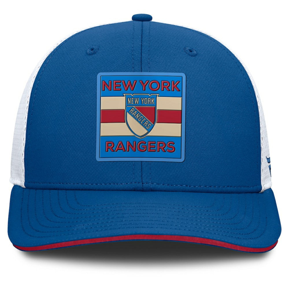NHL Blue/White New York Rangers Fanatics Centennial Authentic Pro Structured Trucker Adjustable Hat