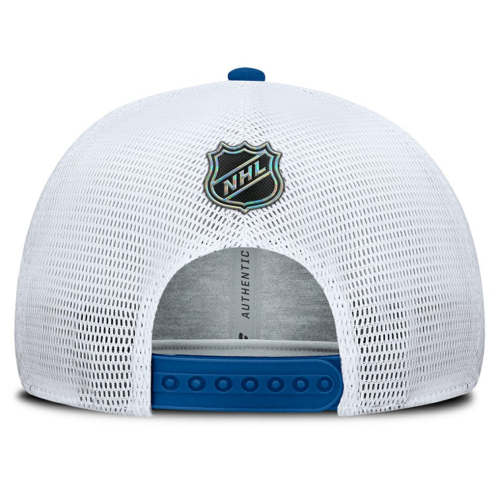 NHL Blue/White New York Rangers Fanatics Centennial Authentic Pro Structured Trucker Adjustable Hat