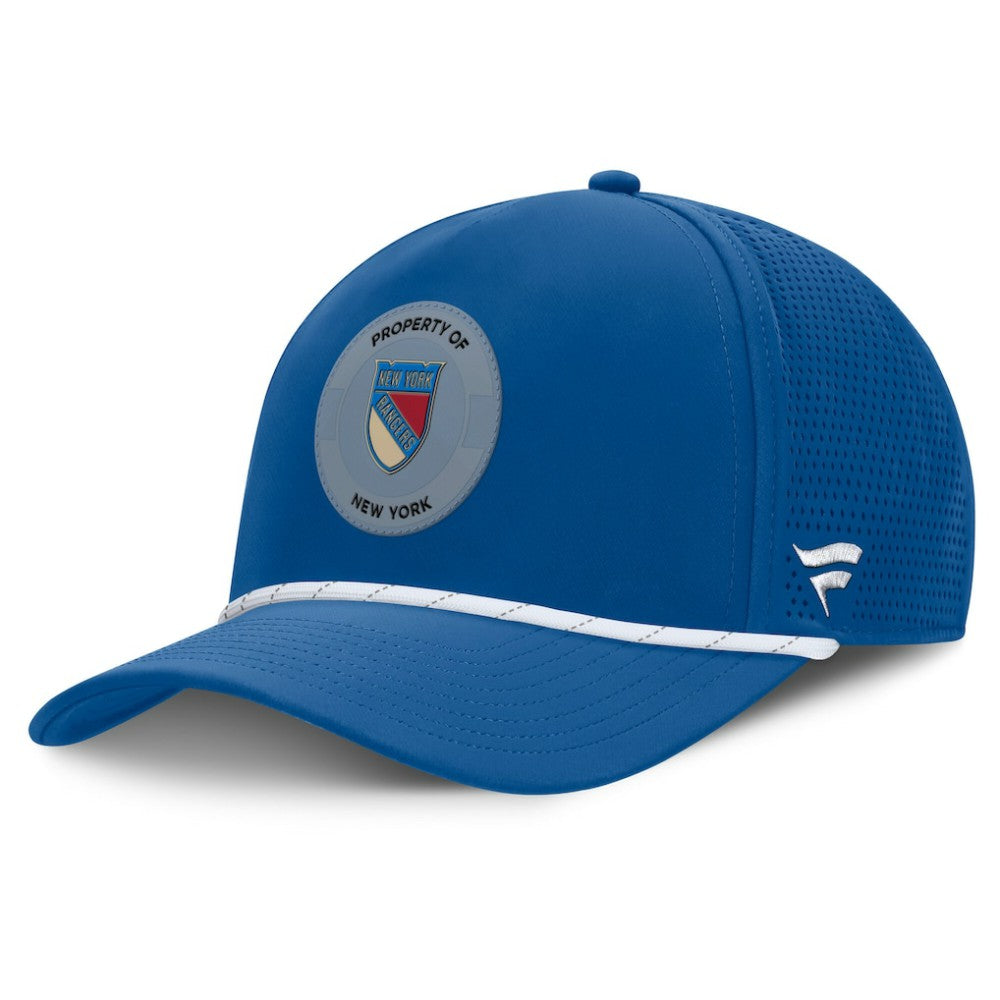 NHL Blue New York Rangers Fanatics Centennial Authentic Pro Pinched Front Adjustable Hat