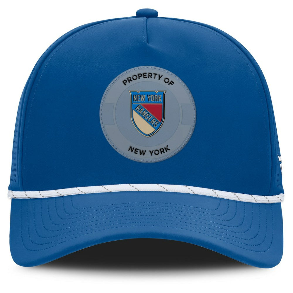NHL Blue New York Rangers Fanatics Centennial Authentic Pro Pinched Front Adjustable Hat
