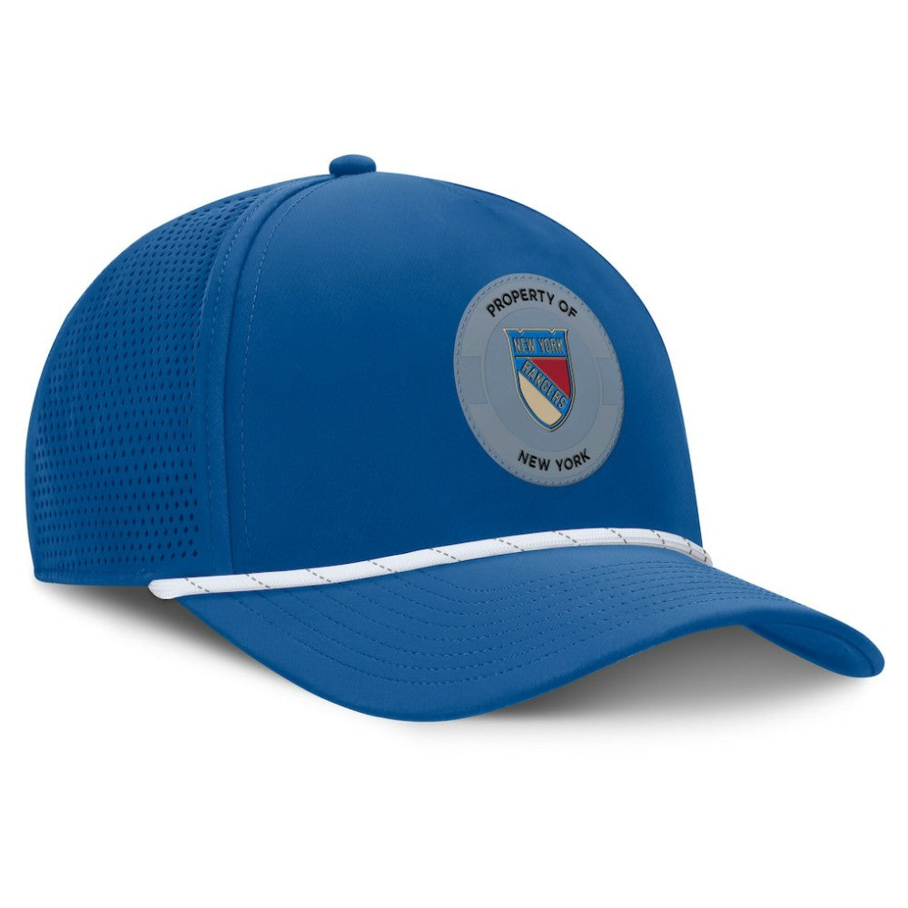 NHL Blue New York Rangers Fanatics Centennial Authentic Pro Pinched Front Adjustable Hat