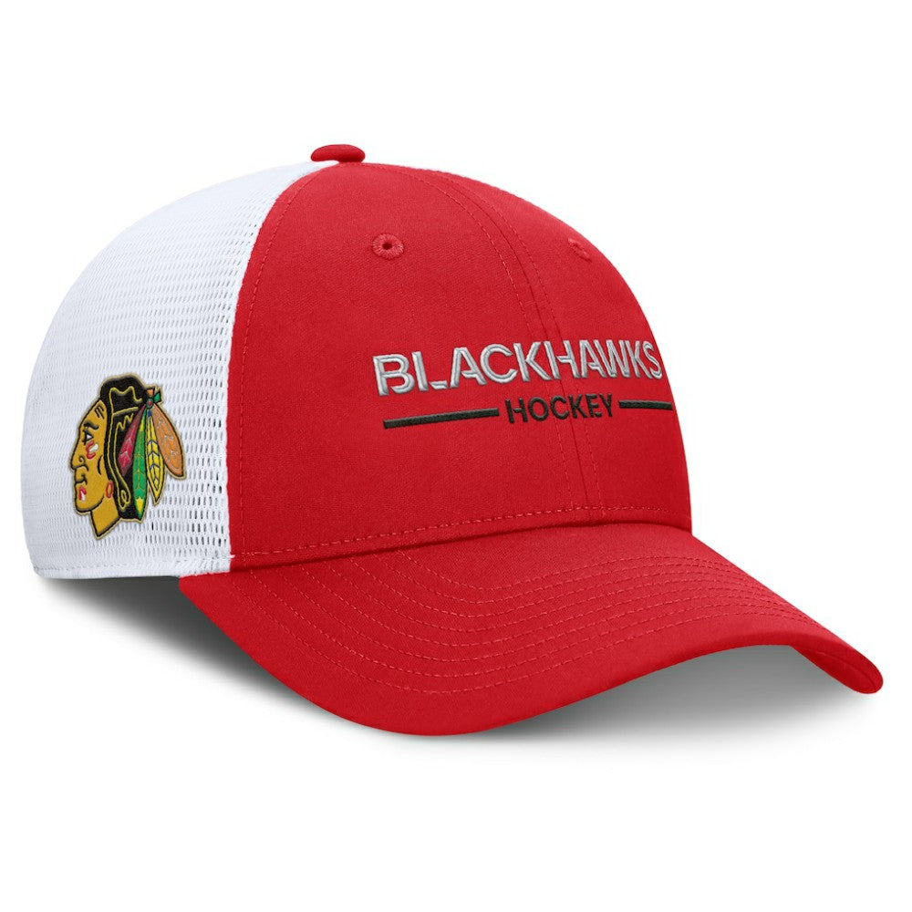 NHL Red/White Chicago Blackhawks Fanatics Centennial Adjustable Trucker Hat