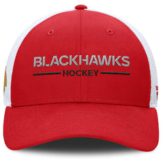 NHL Red/White Chicago Blackhawks Fanatics Centennial Adjustable Trucker Hat