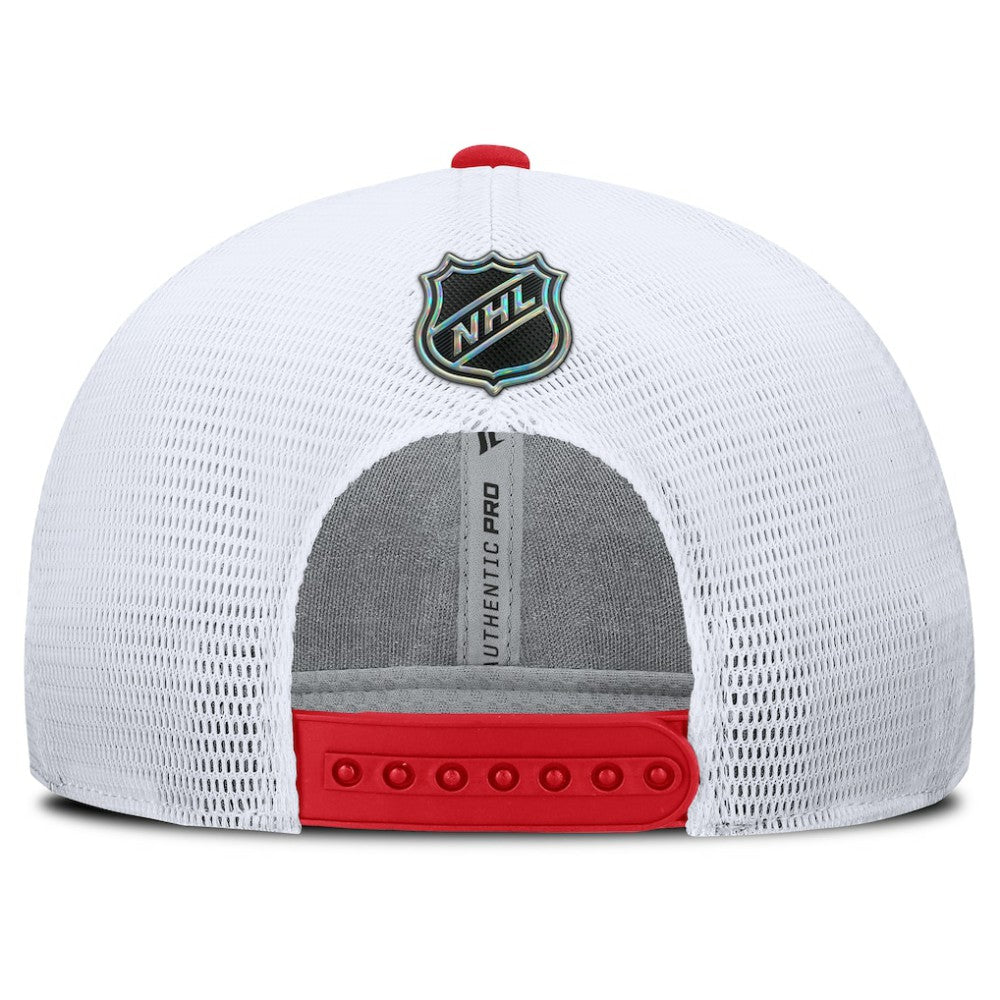 NHL Red/White Chicago Blackhawks Fanatics Centennial Adjustable Trucker Hat
