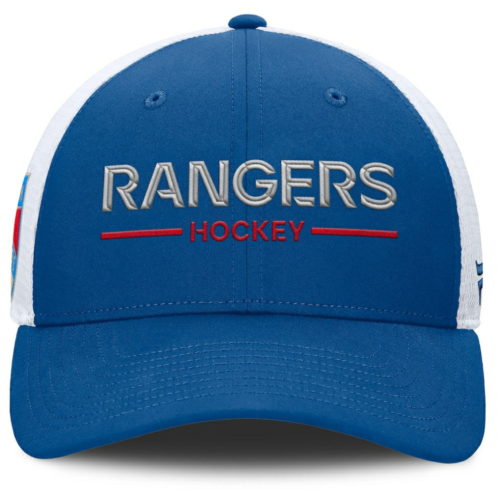 NHL Blue/White New York Rangers Fanatics Centennial Authentic Pro Structured Trucker Adjustable Hat