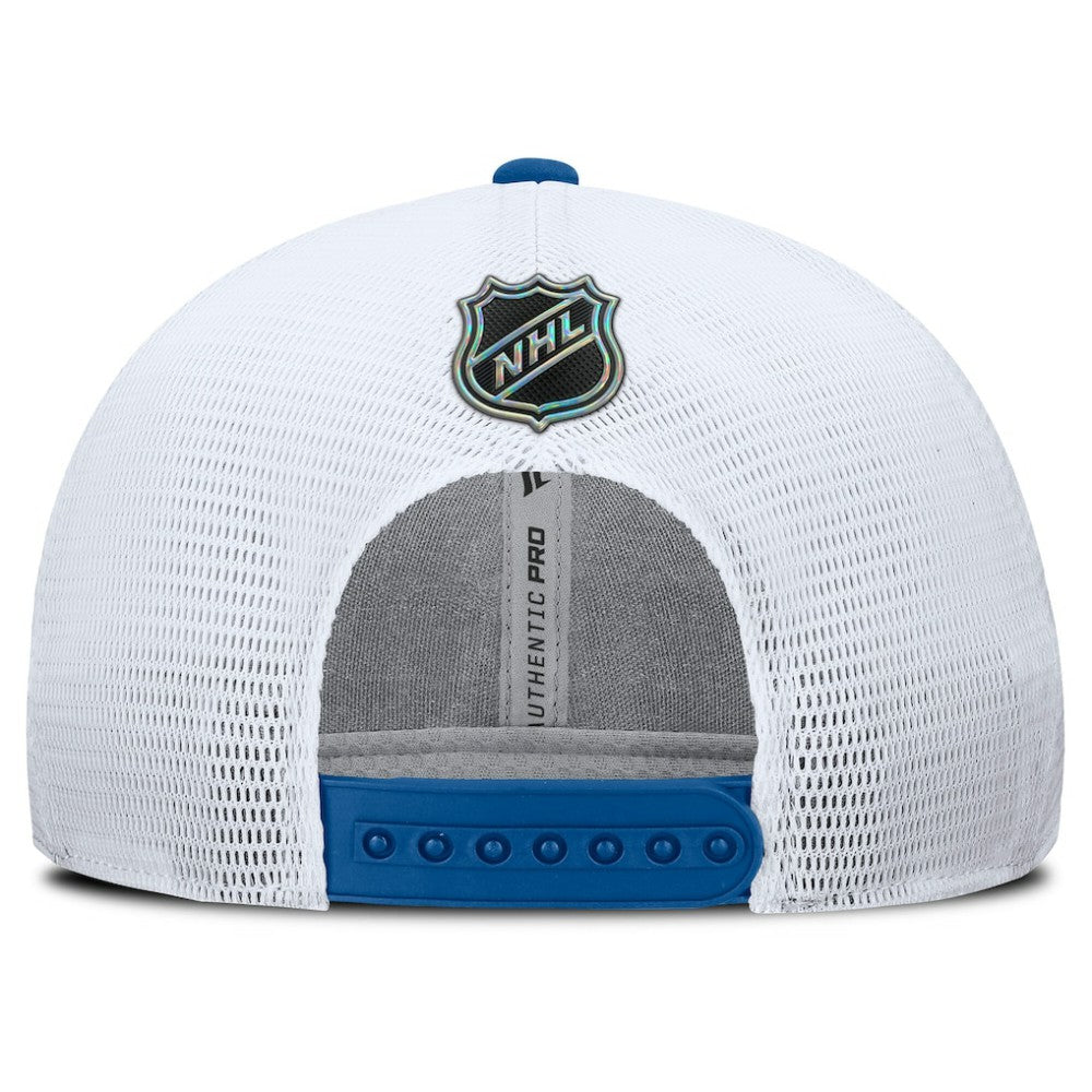 NHL Blue/White New York Rangers Fanatics Centennial Authentic Pro Structured Trucker Adjustable Hat