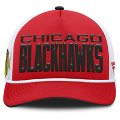 NHL Red/White Chicago Blackhawks Fanatics Centennial Foam Front Adjustable Trucker Hat