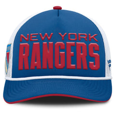 NHL Blue/White New York Rangers Fanatics Centennial Authentic Pro Foam Front Adjustable Trucker Hat