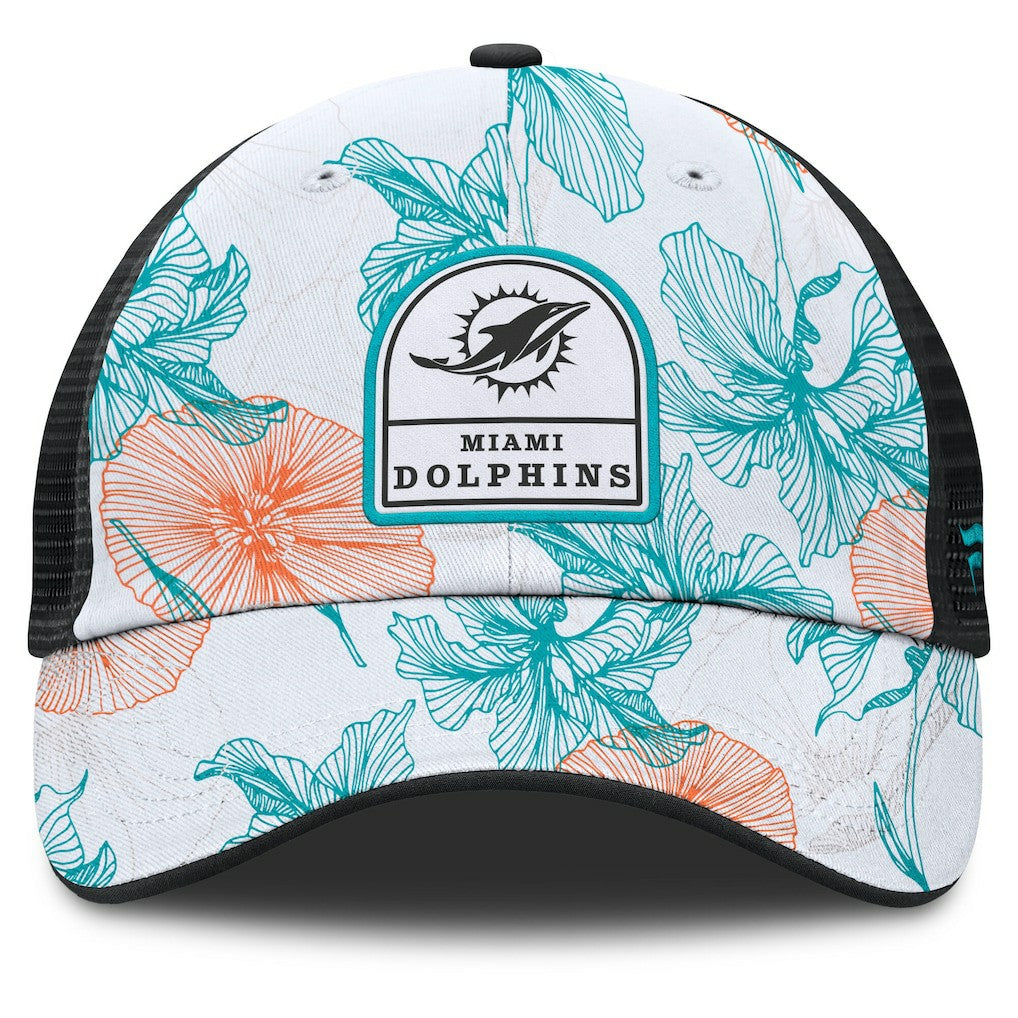 Tropical Adjustable Trucker Hat - Miami Dolphins
