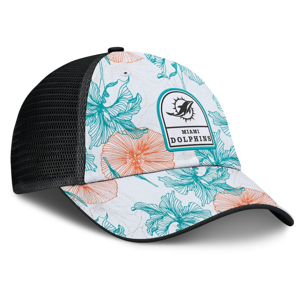 Tropical Adjustable Trucker Hat - Miami Dolphins