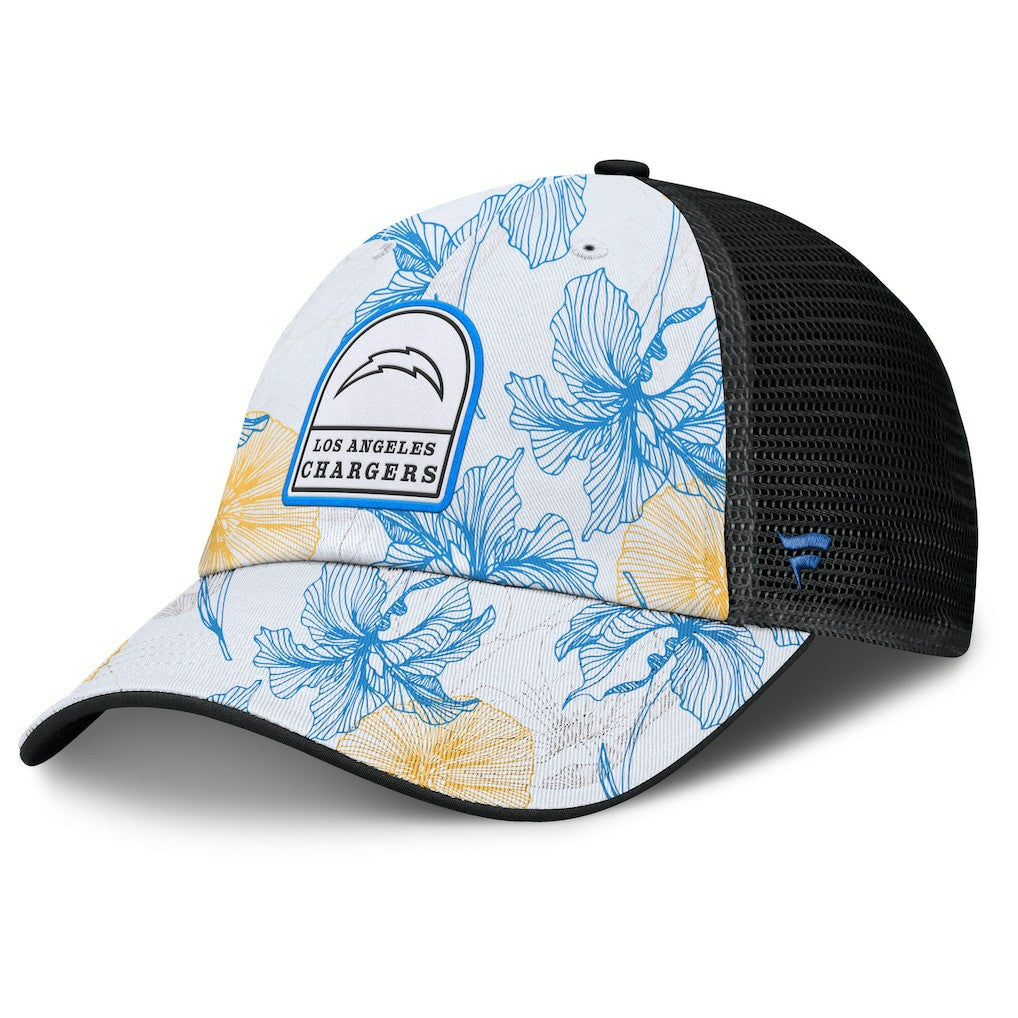 Tropical Adjustable Trucker Hat - Los Angeles Chargers