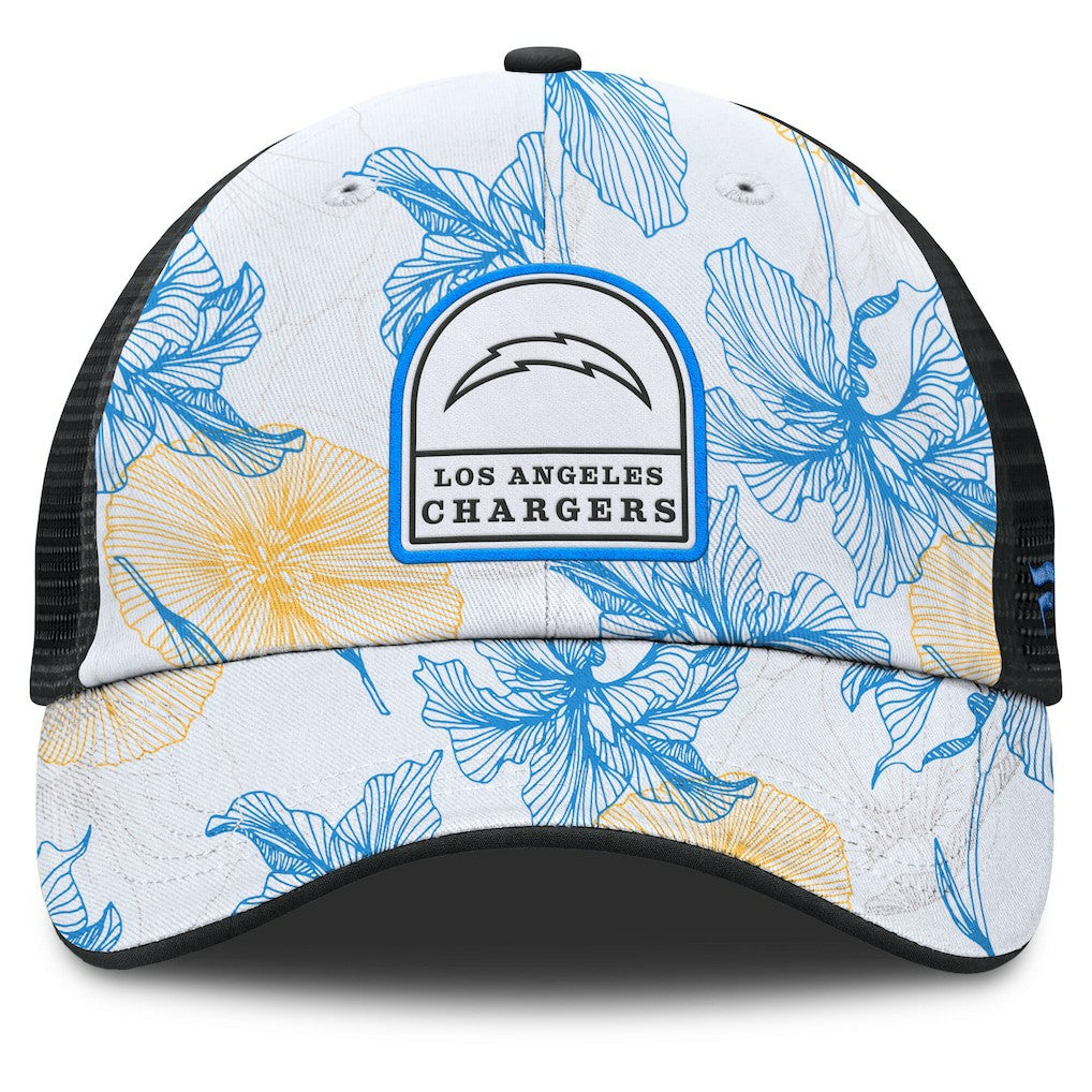 Tropical Adjustable Trucker Hat - Los Angeles Chargers