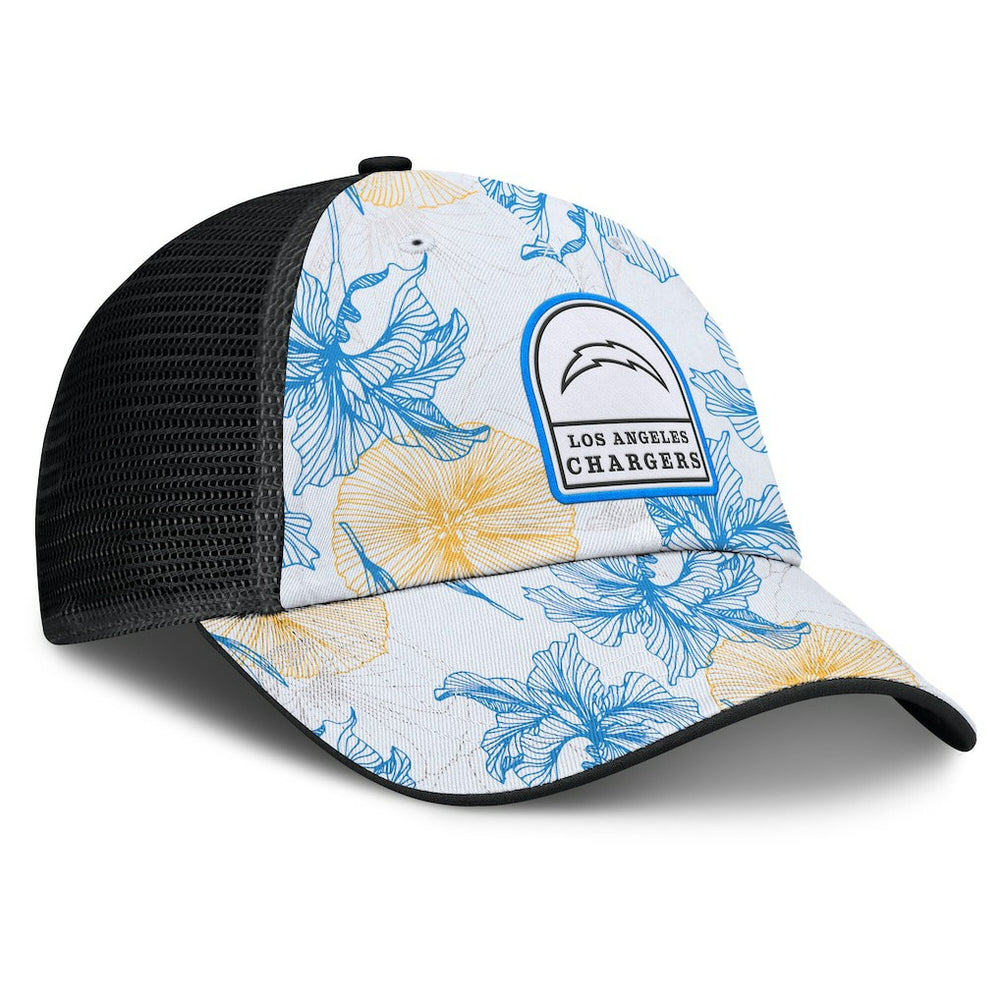 Tropical Adjustable Trucker Hat - Los Angeles Chargers