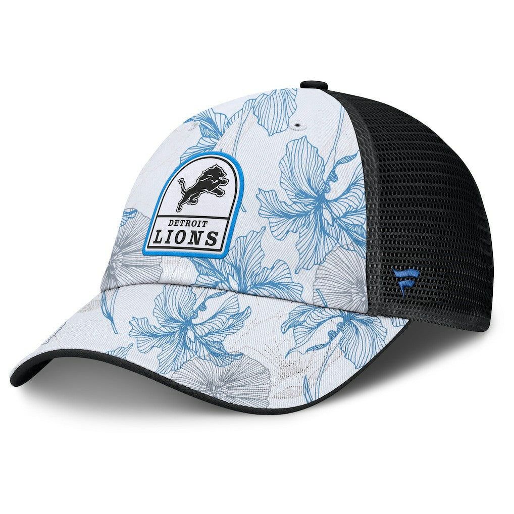 Tropical Adjustable Trucker Hat - Detroit Lions