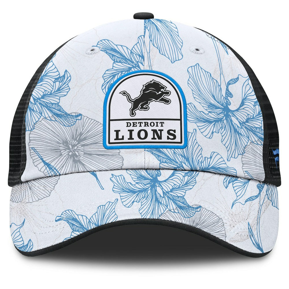 Tropical Adjustable Trucker Hat - Detroit Lions