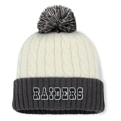 Women's Coaxial Cuffed Knit Hat with Pom - Las Vegas Raiders