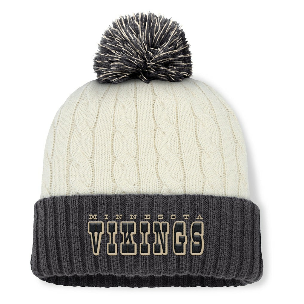 Women's Coaxial Cuffed Knit Hat with Pom - Minnesota Vikings