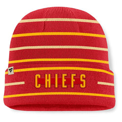 Throwback Yard Lines Cuffed Knit Hat - Kansas City Chiefs
