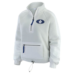 NHL Gray Toronto Maple Leafs WEAR by Erin Andrews Women's Polar Fleece Quarter-Zip Jacket