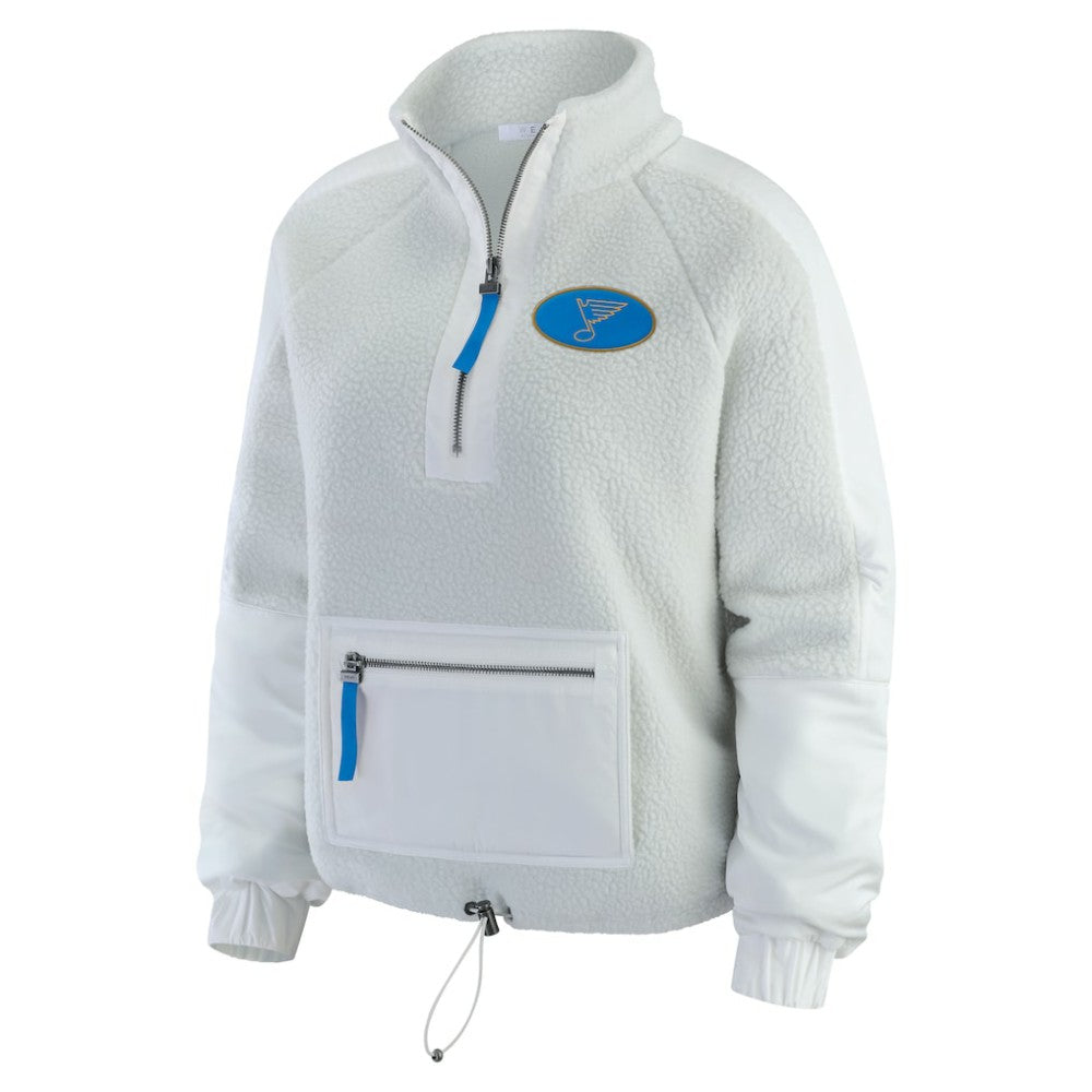 NHL Gray St. Louis Blues WEAR by Erin Andrews Women's Polar Fleece Quarter-Zip Jacket