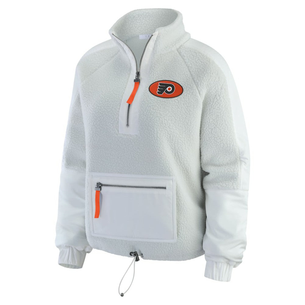 NHL Gray Philadelphia Flyers WEAR by Erin Andrews Women's Polar Fleece Quarter-Zip Jacket