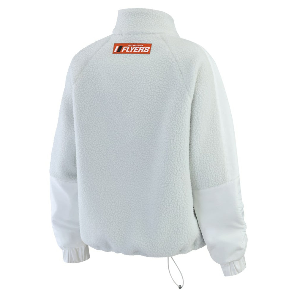 NHL Gray Philadelphia Flyers WEAR by Erin Andrews Women's Polar Fleece Quarter-Zip Jacket