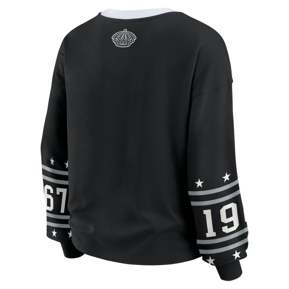 NHL Black Los Angeles Kings WEAR by Erin Andrews Women's Long-Sleeve Sport T-Shirt