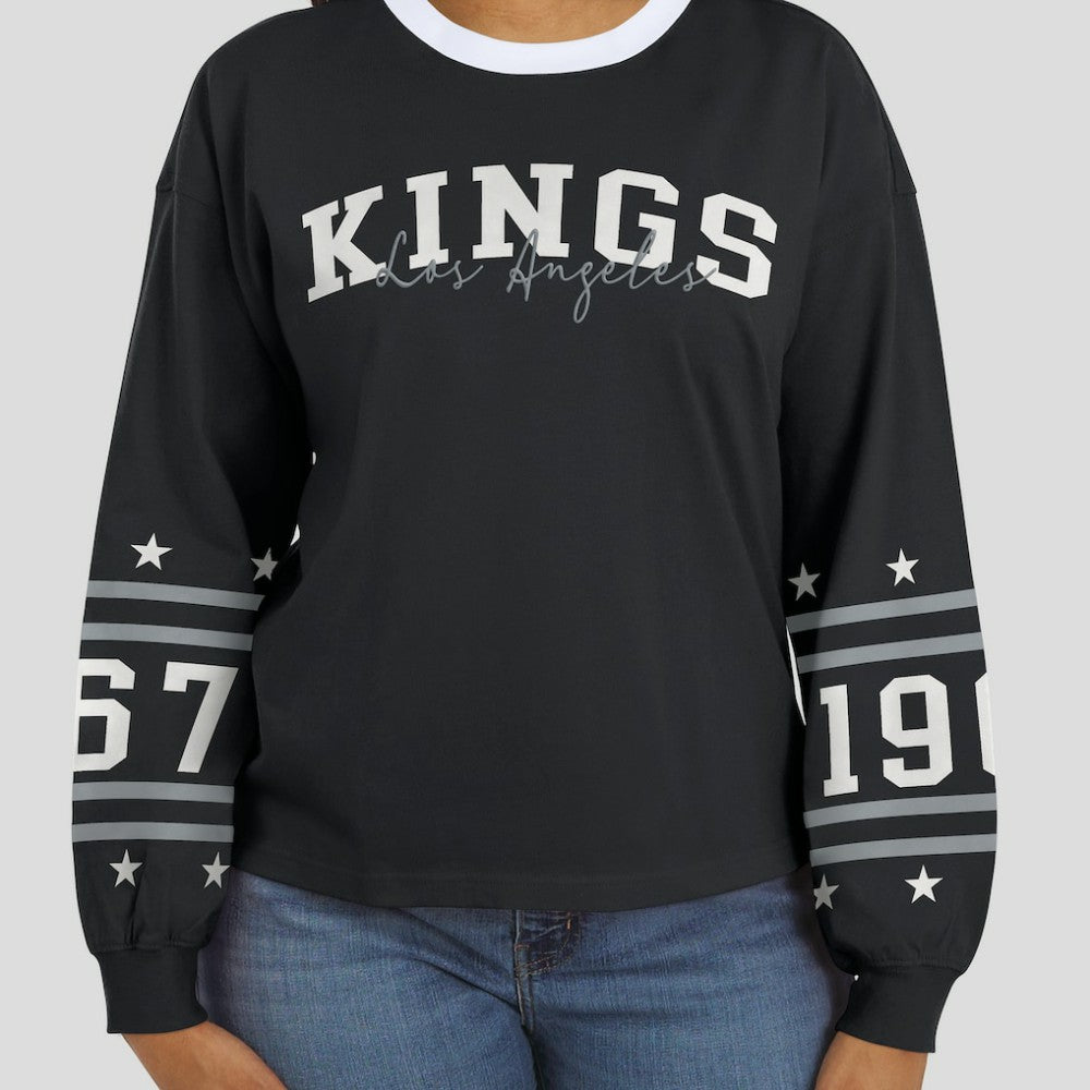 NHL Black Los Angeles Kings WEAR by Erin Andrews Women's Long-Sleeve Sport T-Shirt