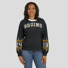 NHL Black Boston Bruins WEAR by Erin Andrews Women's Long-Sleeve Sport T-Shirt