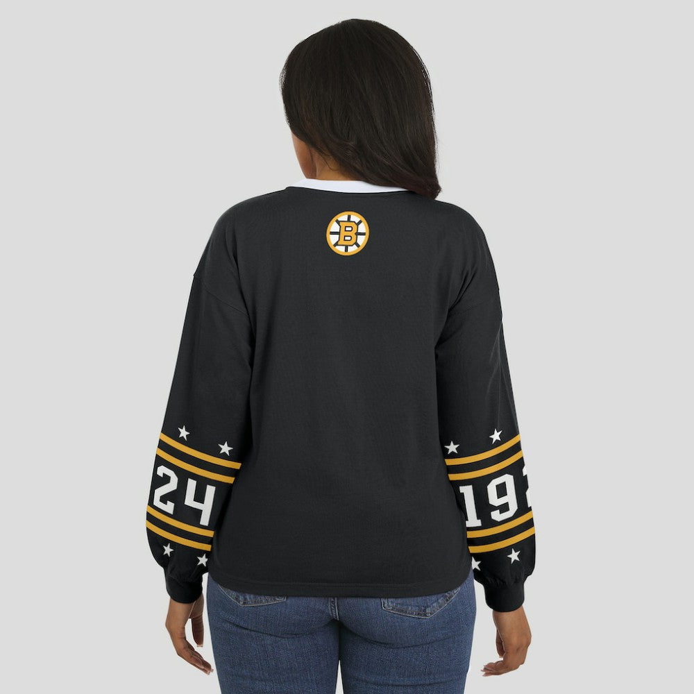 NHL Black Boston Bruins WEAR by Erin Andrews Women's Long-Sleeve Sport T-Shirt