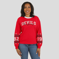 NHL Red New Jersey Devils WEAR by Erin Andrews Women's Long-Sleeve Sport T-Shirt