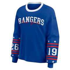 NHL Blue New York Rangers WEAR by Erin Andrews Women's Long-Sleeve Sport T-Shirt