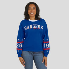 NHL Blue New York Rangers WEAR by Erin Andrews Women's Long-Sleeve Sport T-Shirt
