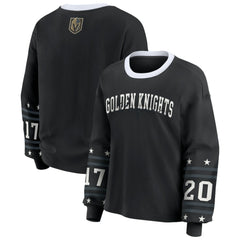NHL Black Vegas Golden Knights WEAR by Erin Andrews Women's Long-Sleeve Sport T-Shirt