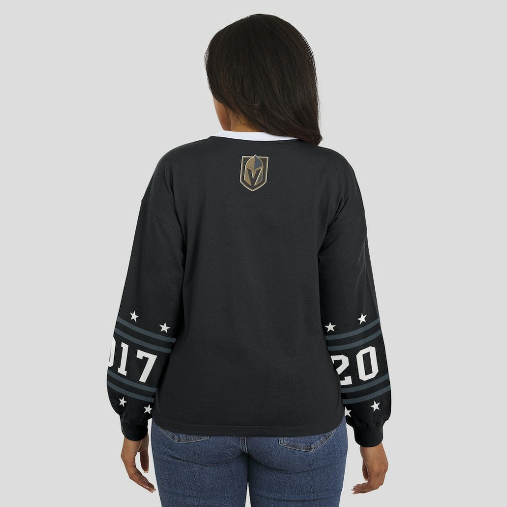 NHL Black Vegas Golden Knights WEAR by Erin Andrews Women's Long-Sleeve Sport T-Shirt